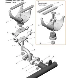 SUPPORTI DI SCARICO - KF - SODI SIGMA RS & R 2015-2017