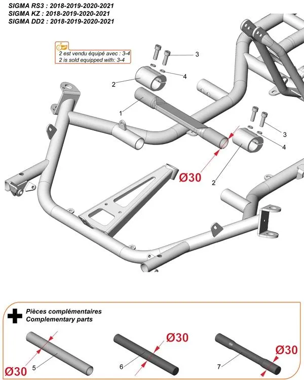 FRAME STABILIZERS - SODI SIGMA RS3 2018-2021