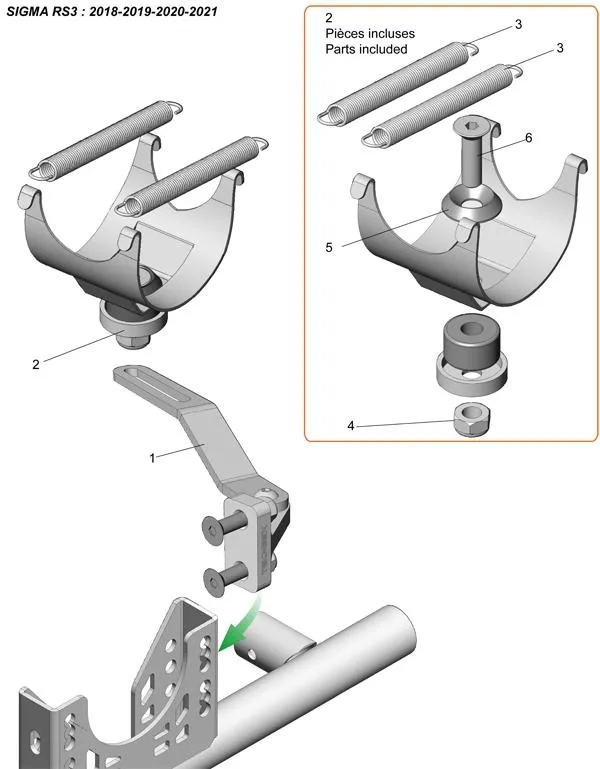 EXHAUST SUPPORT-OK/OKJ - SODI SIGMA RS3 2018-2021