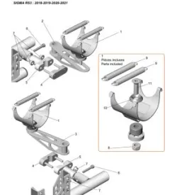 SOPORTES DEL ESCAPE-SE32I - SODI SIGMA RS3 2018-2021
