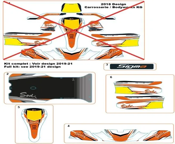 STICKERS DE CARROSSERIE - SODI SIGMA RS3 2018-2021
