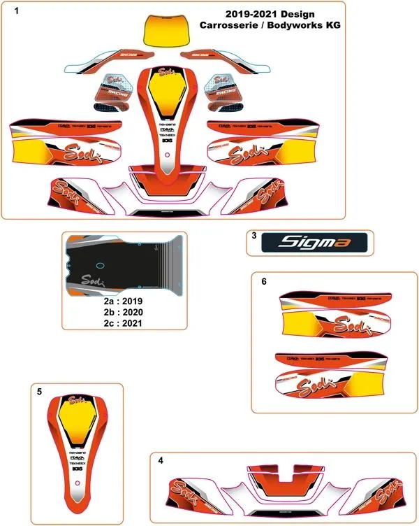 STICKERS DE CARROSSERIE - SODI SIGMA RS3 2018-2021