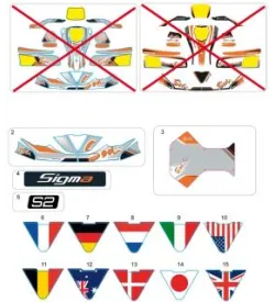 PEGATINAS PARA LA CARROCERÍA - SODI SIGMA S2 2013