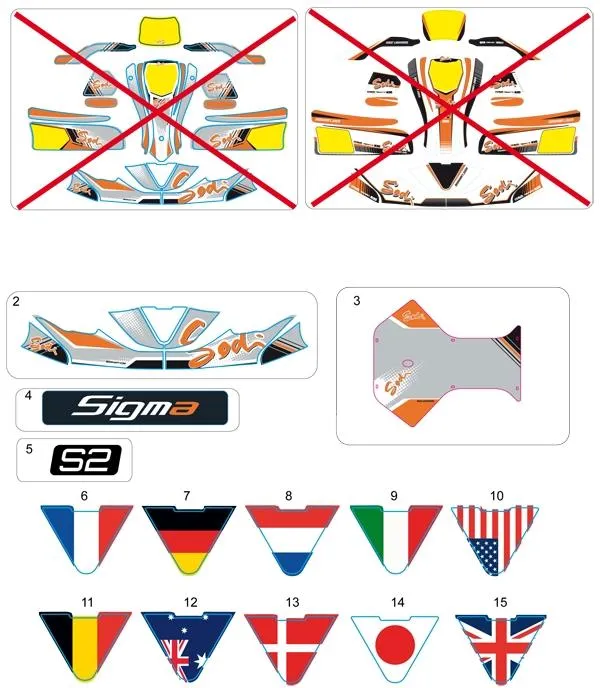 STICKERS DE CARROSSERIE - SODI SIGMA S2 2013