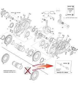 CARTER-VILO-POMPE A EAU-PISTON - ROTAX 125 MAX DD2