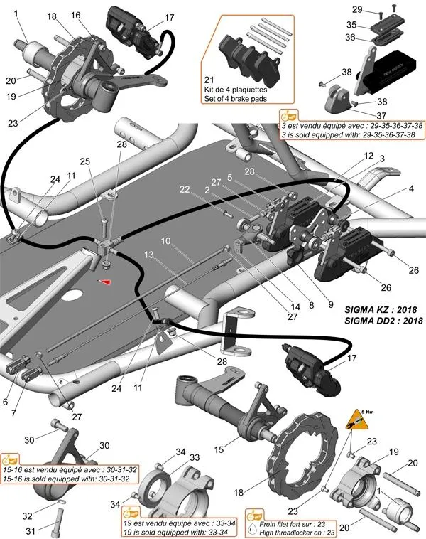 VORDERRADBREMSE – SODI SIGMA DD2 2018–2021