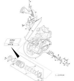 COMMANDE VITESSES/TRANSM - ROTAX 125 MAX DD2