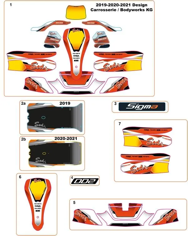 ADESIVI PER CARROZZERIA - SODI SIGMA DD2 2018-2021