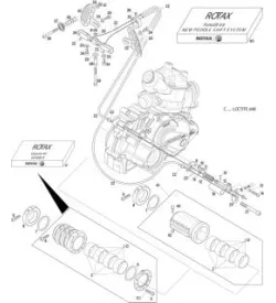 COMMANDE VITESSES 2010/TRANSM - ROTAX 125 MAX DD2