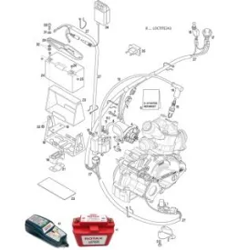 ZÜNDUNG – ANLASSER – BATTERIE – ROTAX 125 MAX DD2