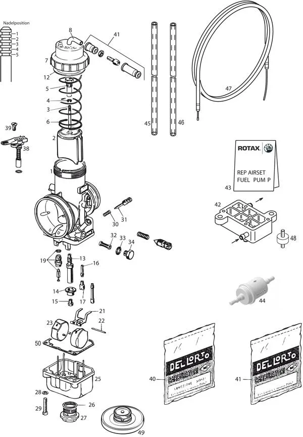 CARBURATORE-POMPA BENZINA - ROTAX 125 MAX DD2