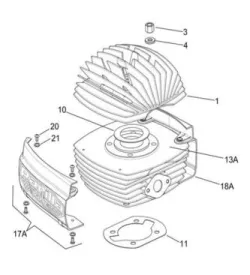 CULASSE ET CYLINDRE - IAME MINIME FFSA GAZELLE 60CC