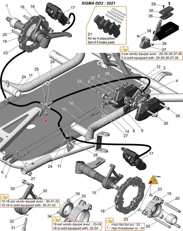 VORDERBREMSE – SODI SIGMA DD2 2018–2021