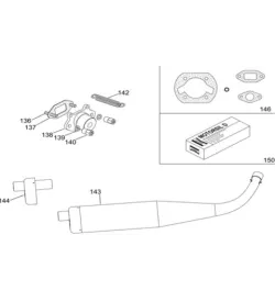 ECHAPPEMENT ET JOINTS - IAME MINIME FFSA GAZELLE 60CC