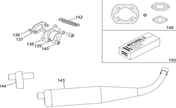 EXHAUST & GASKETS - IAME MINIME FFSA GAZELLE 60CC