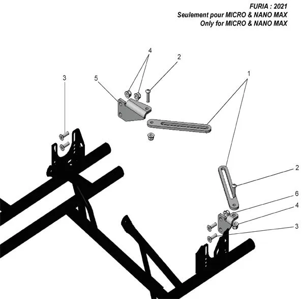 EXHAUST SUPPORT ROTAX - SODI FURIA 2018-2021