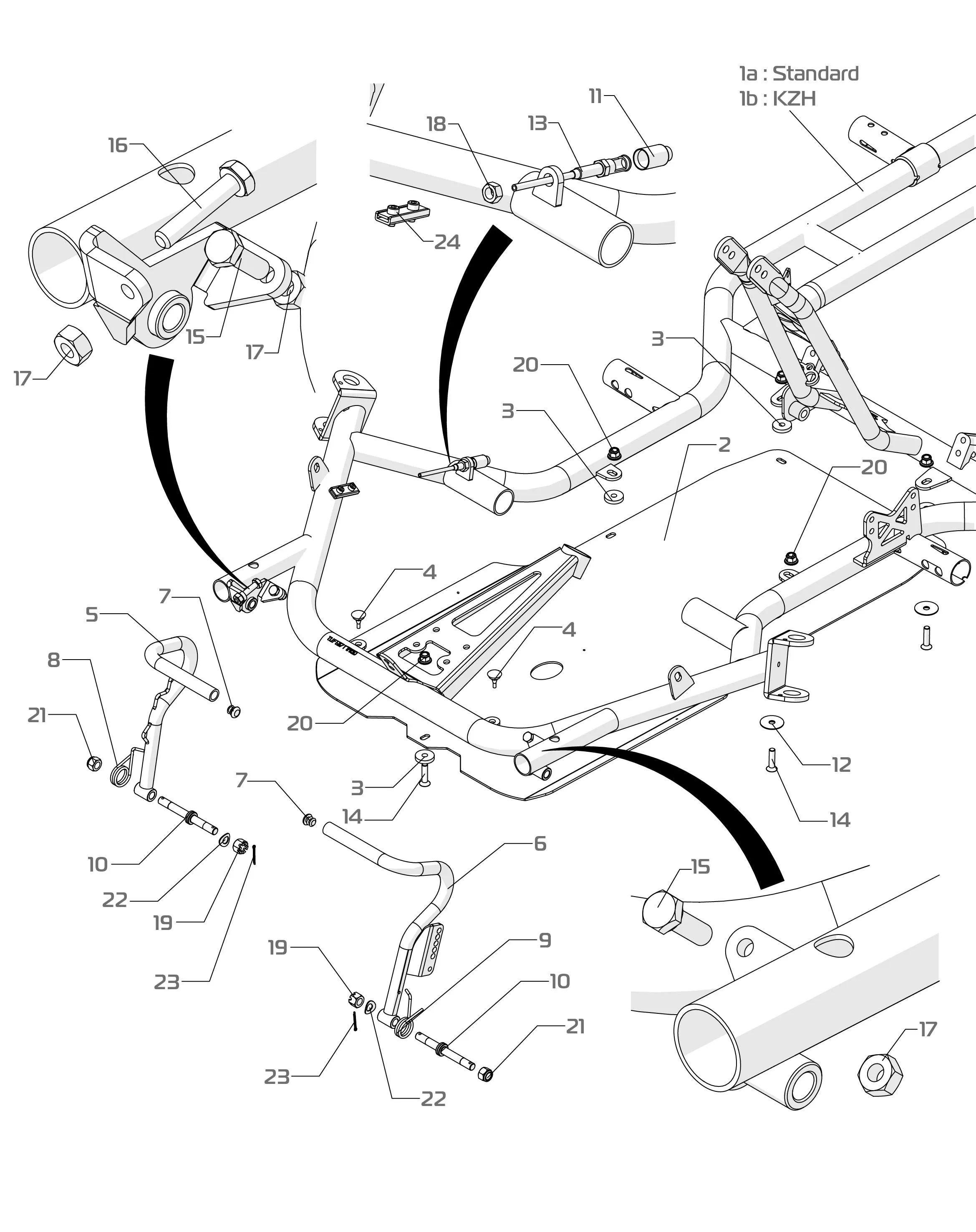 FRAME-FLOOR-PEDALS - SODI SIGMA KZ 2022-2026