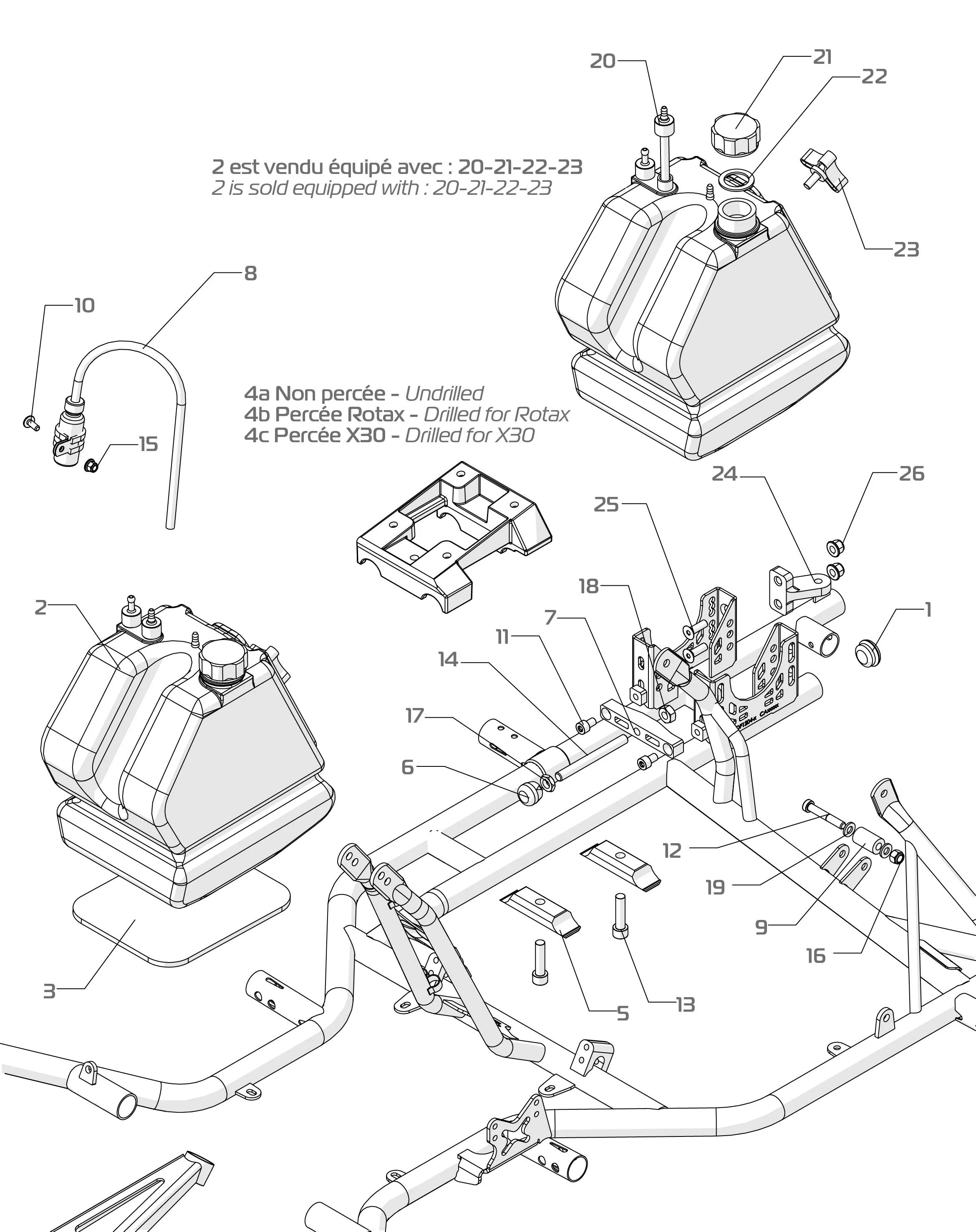 BASTIDOR-DEPÓSITO-PLACA DEL MOTOR - SODI SIGMA RS3 2022-2026