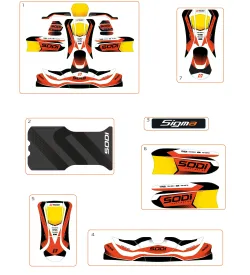 PEGATINAS PARA LA CARROCERÍA - SODI SIGMA RS3 2022-2023