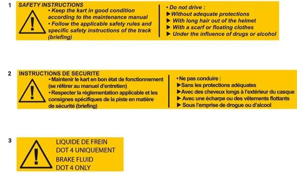 STICKERS DE SECURITE - ALPHA SP40 2022-2023