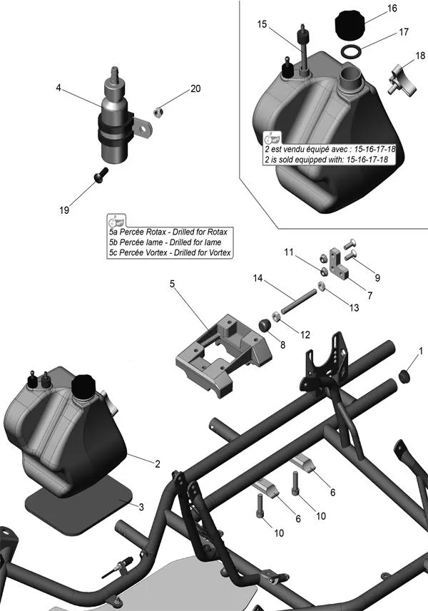 RAHMEN – TANK – MOTORPLATTE – ALPHA ASC950 2022–2023