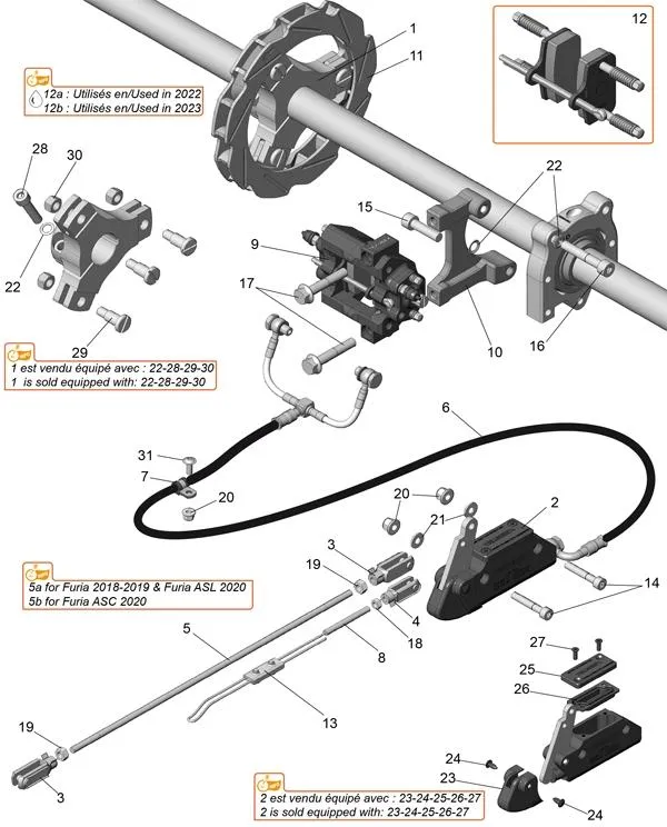 FRENO TRASERO - ALPHA ASC950 2022-2023