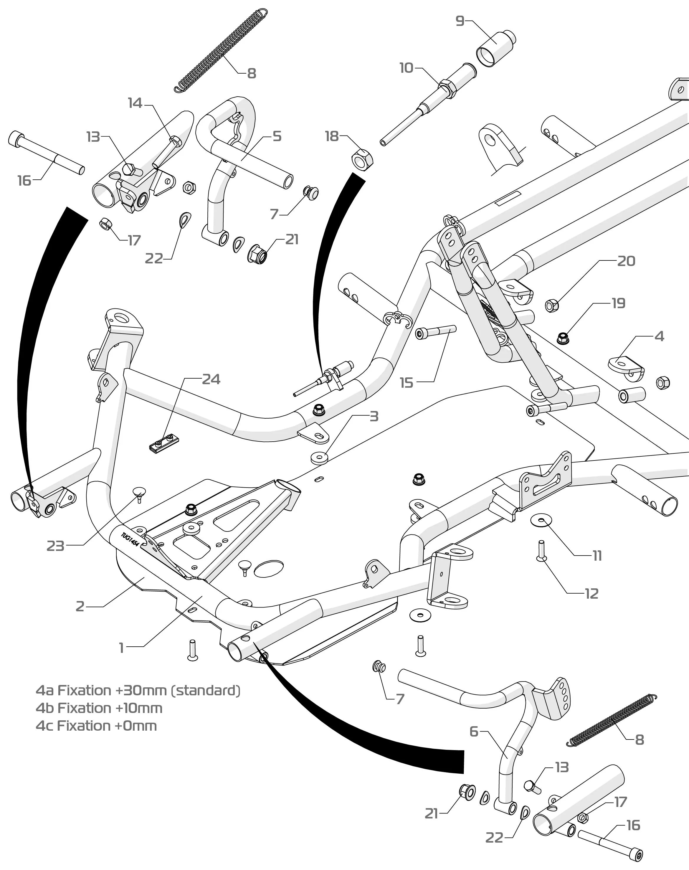 CADRE-PLANCHER-PEDALES - SODI FURIA 2022-2026