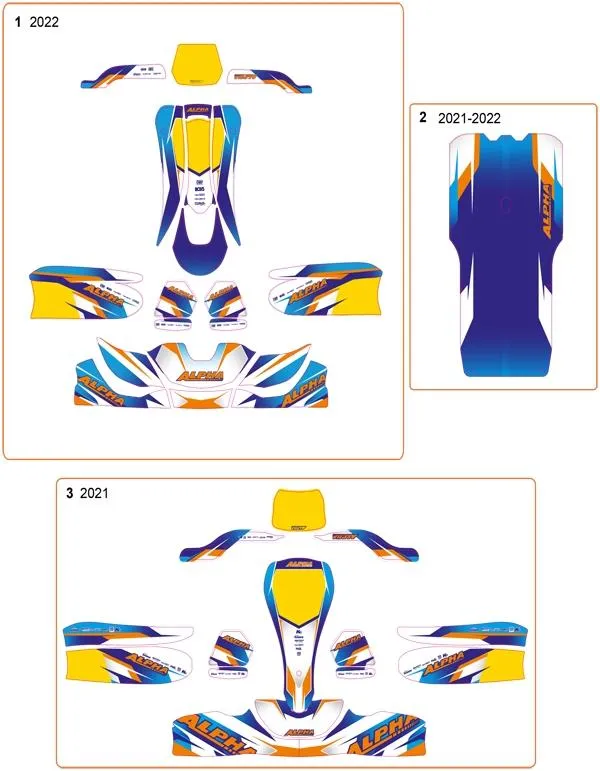 STICKERS DE CARROSSERIE - ALPHA KZ 2022-2023