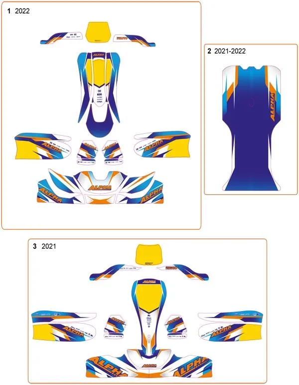 STICKERS DE CARROSSERIE - ALPHA SP40 2022-2023