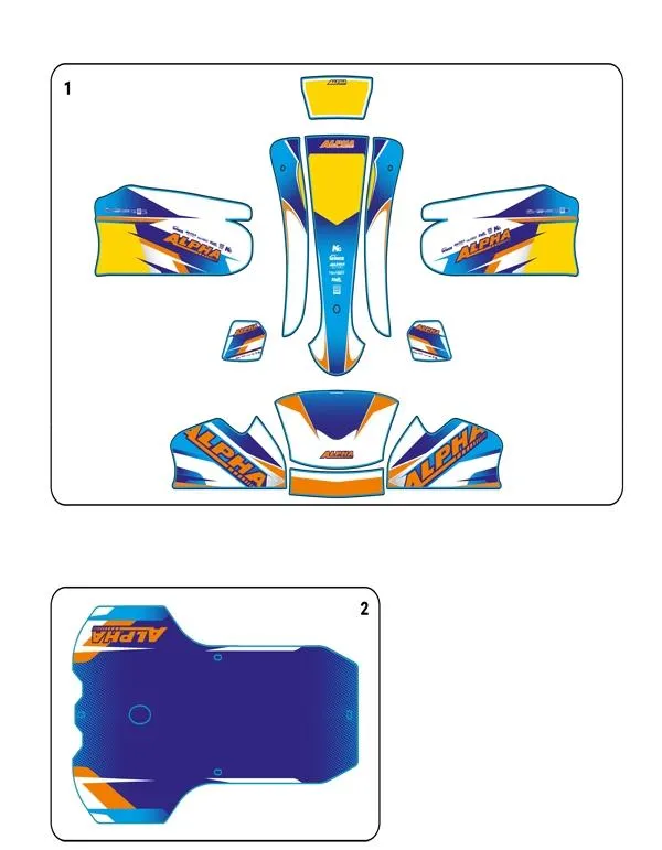 ADESIVI PER CARROZZERIA - ALPHA ASC950 2022-2023