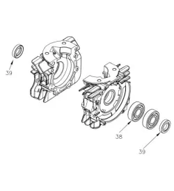 CARTER - MOTEUR VORTEX 60 MINI FFSA