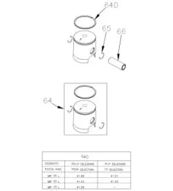 PISTON - MOTEUR VORTEX 60 MINI FFSA