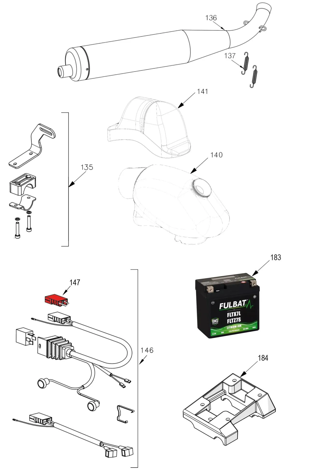 AUSPUFF - VORTEX 60 MINI FFSA-MOTOR