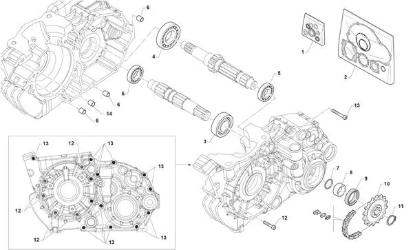 CARTER MOTORE - TM KZ-R2