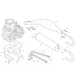 ECHAPPEMENT- PLATINE - TM KZ-R2