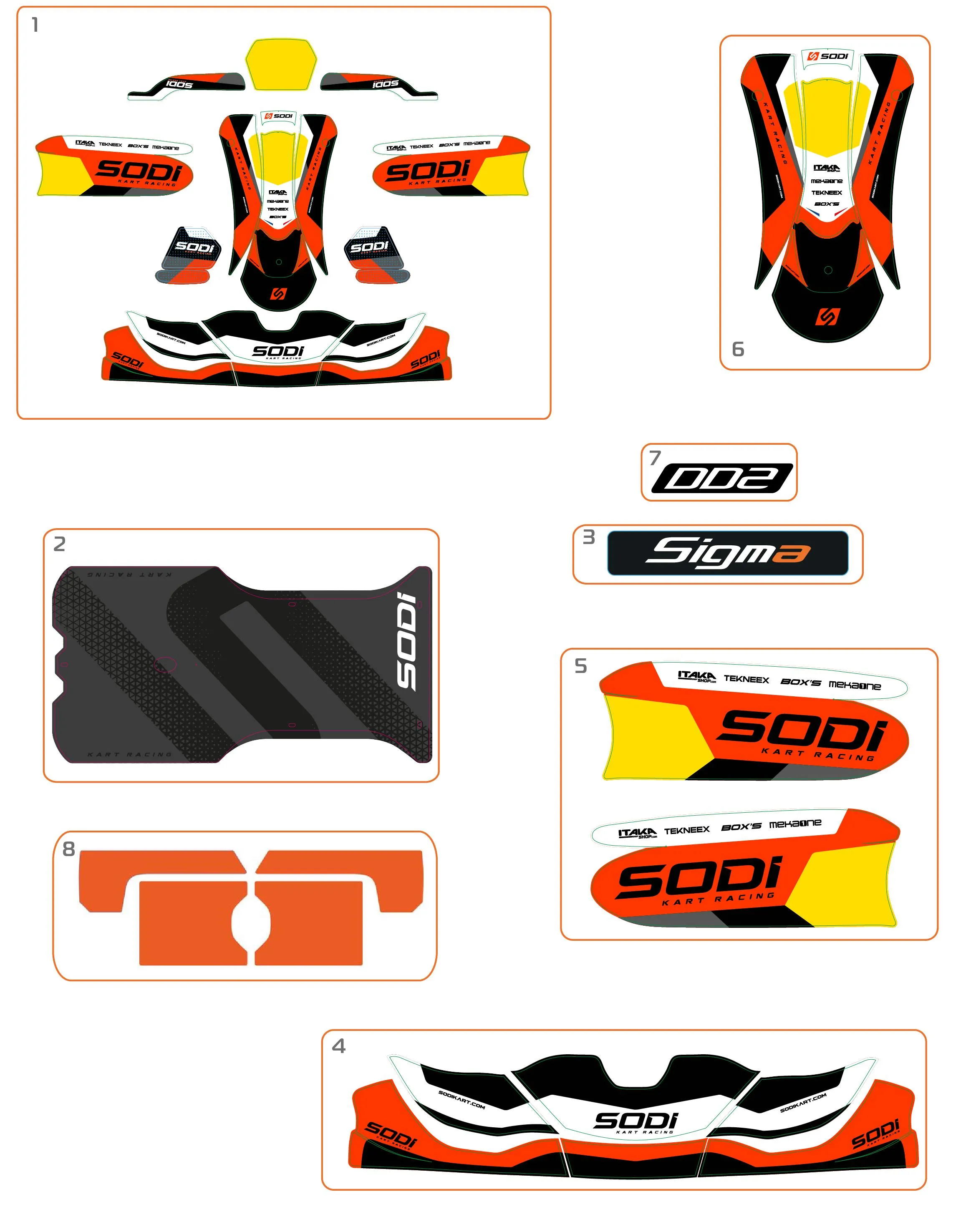 BODYWORK STICKERS - SODI SIGMA DD2 2024