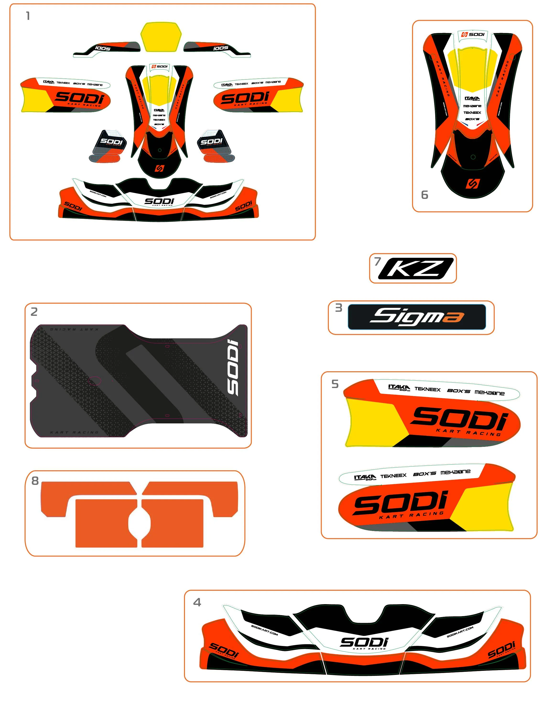 PEGATINAS PARA LA CARROCERÍA - SODI SIGMA KZ 2024