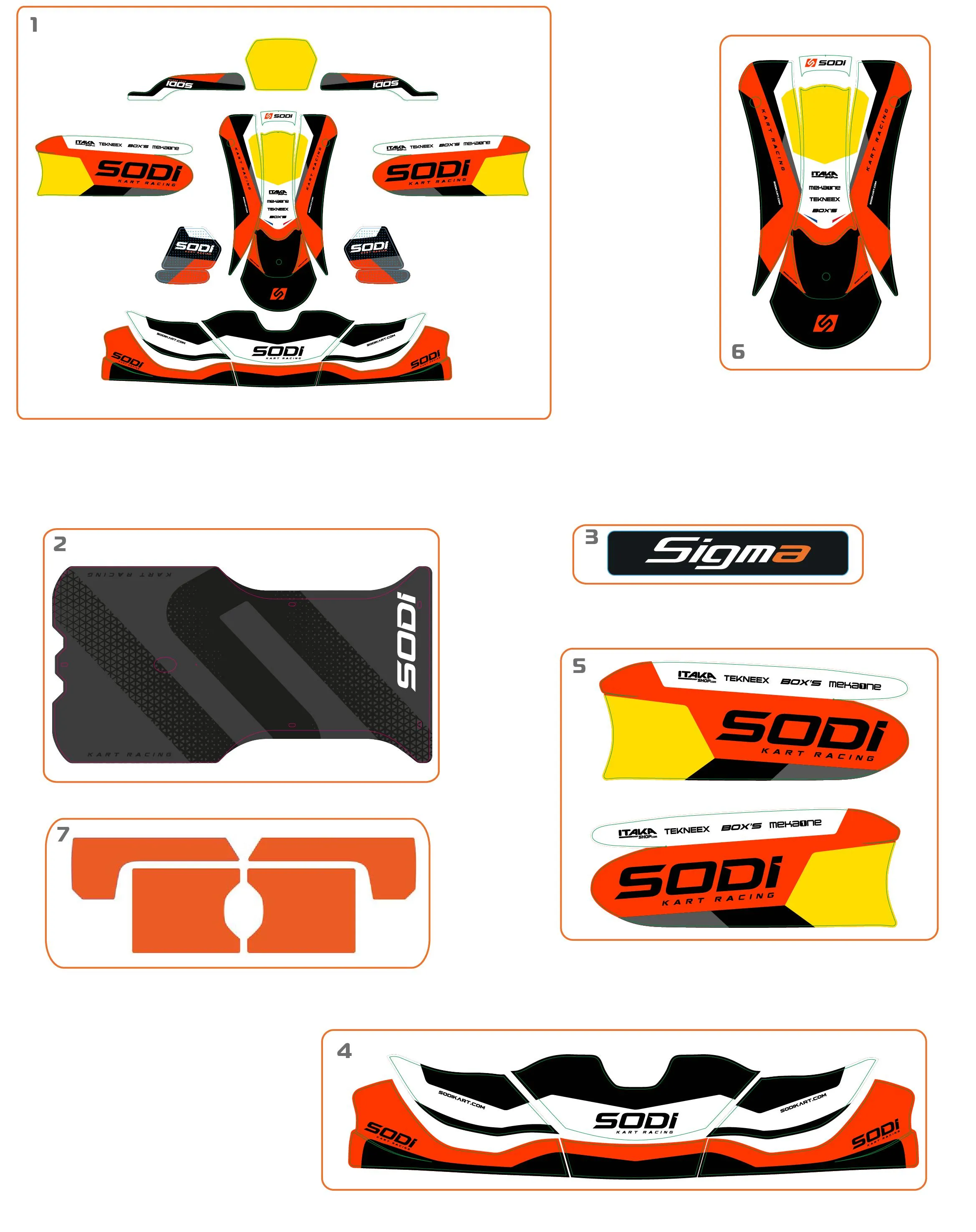 PEGATINAS PARA LA CARROCERÍA - SODI SIGMA RS3 2024