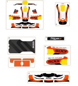 PEGATINAS PARA LA CARROCERÍA - SODI SIGMA RS3 2025-2026