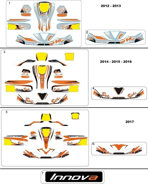 ADHESIVOS PARA LA CARROCERÍA - SODI INNOVA 2012-2017