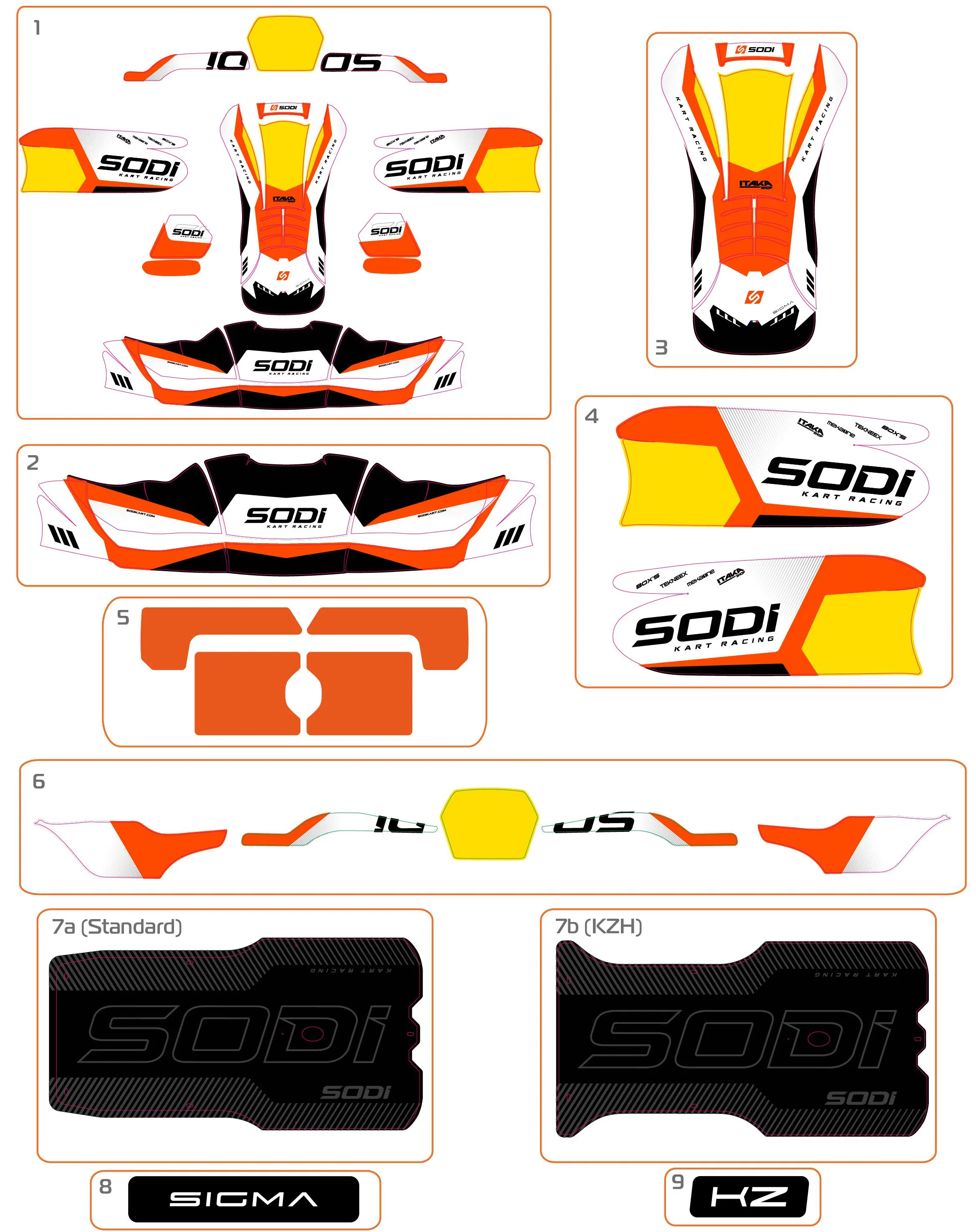 STICKERS DE CARROSSERIE - SODI SIGMA KZ 2027