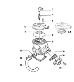 CYLINDRE-CULASSE - TM K9-K9B-K9C