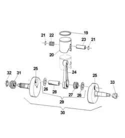 PISTON VILEBREQUIN - TM K9-K9B-K9C