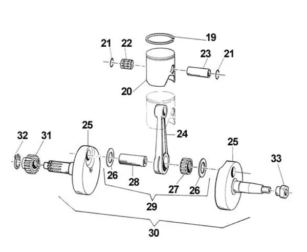 PISTON CRANKSHAFT - TM K9-K9B-K9C