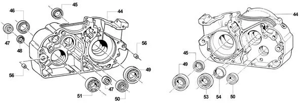 CRANKCASE - TM K9-K9B-K9C