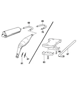 ECHAPPEMENT- PLATINE - TM K9-K9B-K9C