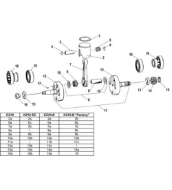 PISTON VILEBREQUIN - TM KZ10 KZ10B KZ10ES