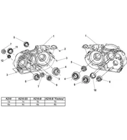 CARTER MOTEUR - TM KZ10 KZ10B KZ10ES