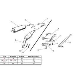 ECHAPPEMENT- PLATINE - TM KZ10 KZ10B KZ10ES