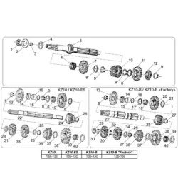 GETRIEBE – TM KZ10, KZ10B, KZ10ES